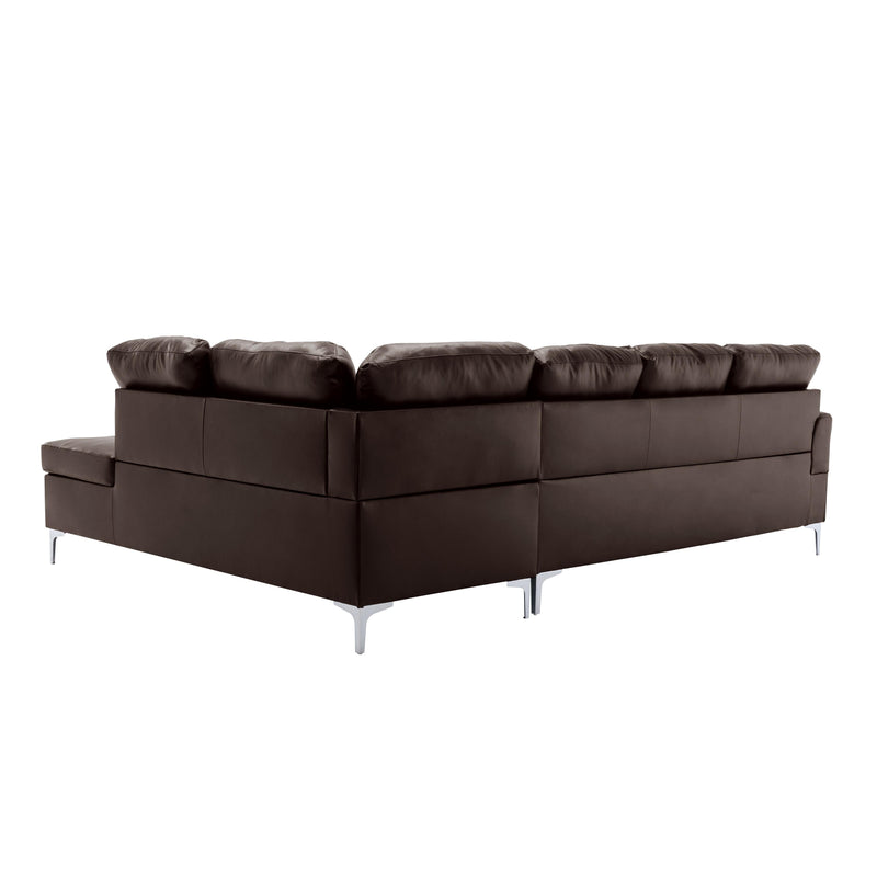 Homelegance Barrington Leather Look 3 pc Sectional 8378BRW*3 IMAGE 5