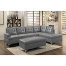 Homelegance Barrington Leather Look 3 pc Sectional 8378GRY*3 IMAGE 8