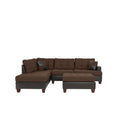 Poundex F6857 3pc Reversible Sectional Sofa Set with Ottoman IMAGE 2