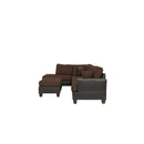 Poundex F6857 3pc Reversible Sectional Sofa Set with Ottoman IMAGE 6