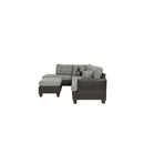 Poundex F6858 3pc Reversible Sectional Sofa Set with Ottoman IMAGE 6