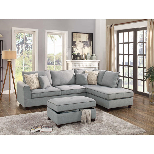 Poundex Fabric 3 pc Sectional F6543 IMAGE 1