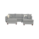 Poundex F6543 3 pc Sectional Set with Ottoman IMAGE 2