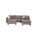 Poundex F6544 3 pc Sectional Set with Ottoman IMAGE 2