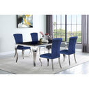 Coaster Furniture Betty 105077 Velvet Upholstered Dining Chair - Ink Blue (Set of 4) IMAGE 11