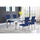 Coaster Furniture Betty 105077 Velvet Upholstered Dining Chair - Ink Blue (Set of 4) IMAGE 12