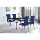 Coaster Furniture Betty 105077 Velvet Upholstered Dining Chair - Ink Blue (Set of 4) IMAGE 9