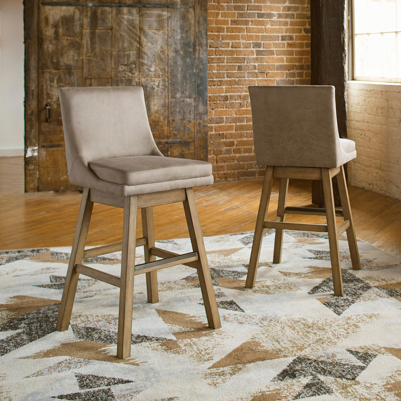  Signature Design by Ashley Tallenger D380-530 Tall Upholstered Swivel Barstool IMAGE 4