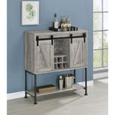 Coaster Furniture Claremont 183038 Sliding Door Home Bar Wine Cabinet - Grey Driftwood IMAGE 10