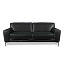 New Classic Furniture Carrara Stationary Leather Sofa L986-30-BLK IMAGE 1