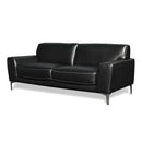 New Classic Furniture Carrara Stationary Leather Sofa L986-30-BLK IMAGE 2