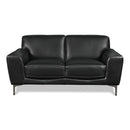 New Classic Furniture Carrara Stationary Leather Loveseat L986-20-BLK IMAGE 1