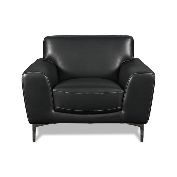 New Classic Furniture Carrara Stationary Leather Chair L986-10-BLK IMAGE 1