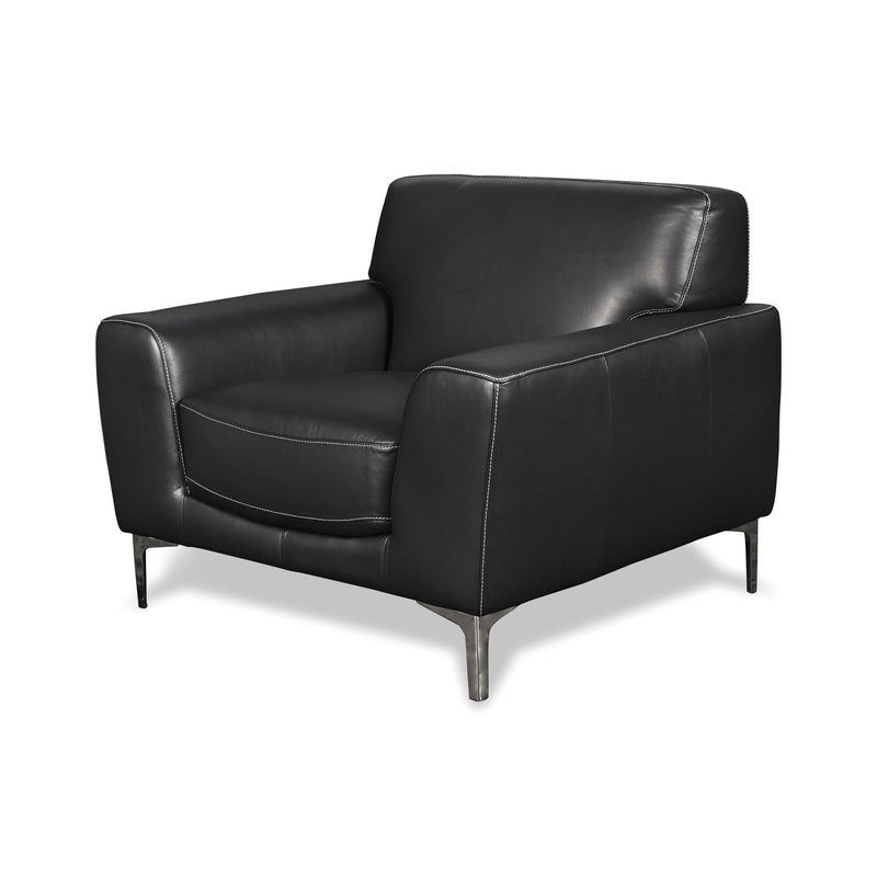 New Classic Furniture Carrara Stationary Leather Chair L986-10-BLK IMAGE 2