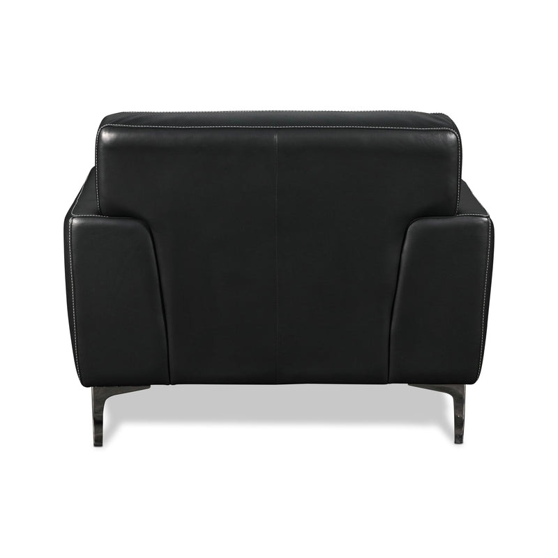 New Classic Furniture Carrara Stationary Leather Chair L986-10-BLK IMAGE 3