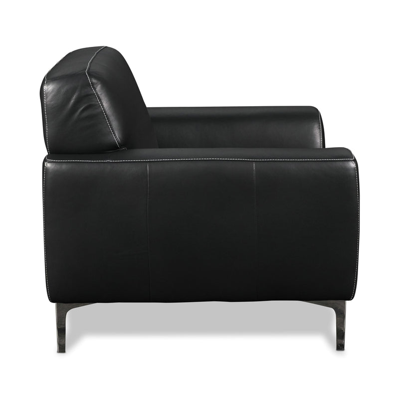 New Classic Furniture Carrara Stationary Leather Chair L986-10-BLK IMAGE 4