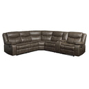 Acme Furniture Tavin Reclining Leather Match 3 pc Sectional 52540 IMAGE 2