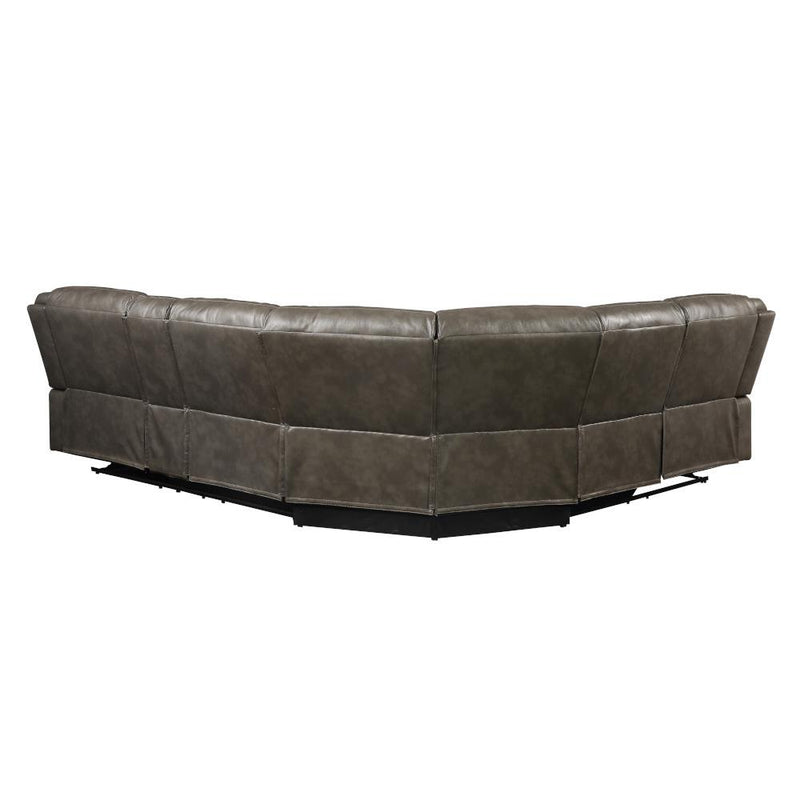 Acme Furniture Tavin Reclining Leather Match 3 pc Sectional 52540 IMAGE 6