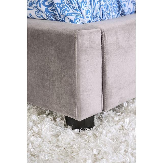 Furniture of America Mirabelle Queen Upholstered Panel Bed CM7679GY-Q-VN IMAGE 5