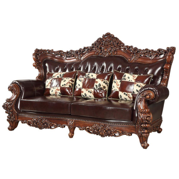 Acme Furniture Forsythia Stationary Leather Match Sofa 53070 IMAGE 1