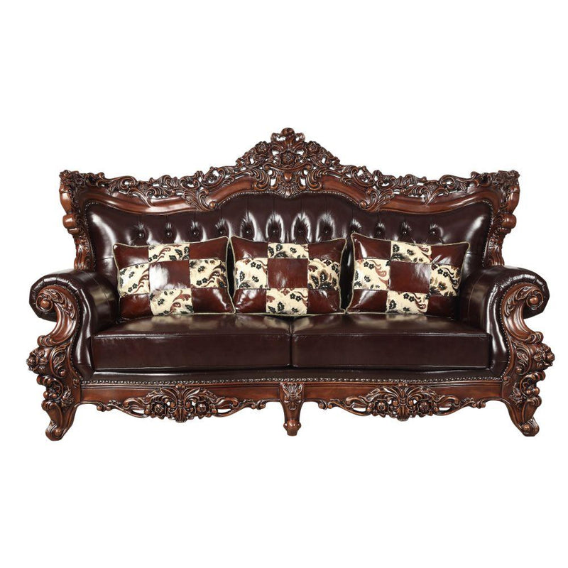 Acme Furniture Forsythia Stationary Leather Match Sofa 53070 IMAGE 2