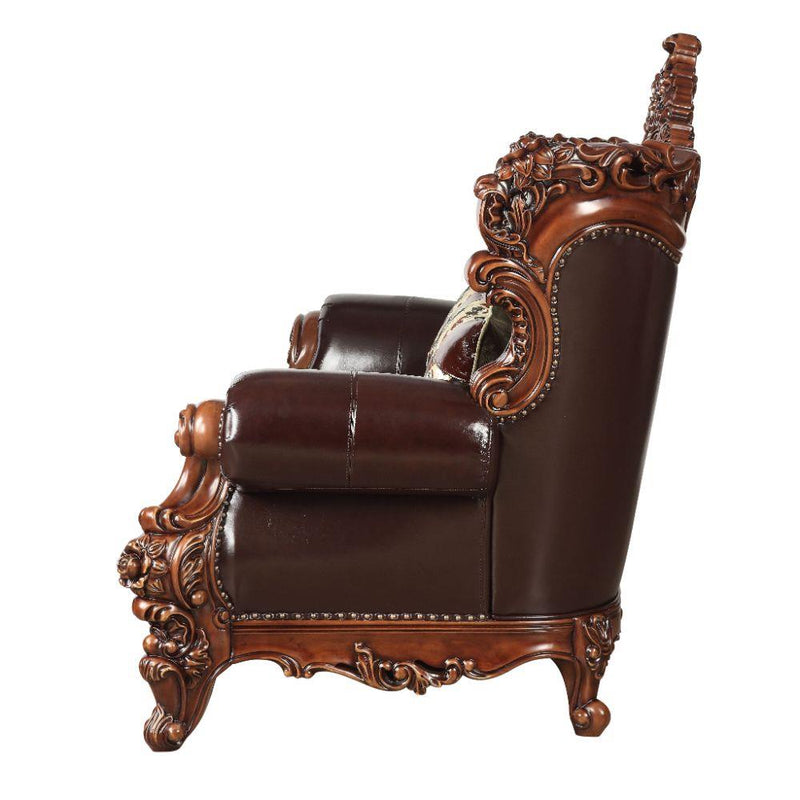 Acme Furniture Forsythia Stationary Leather Match Sofa 53070 IMAGE 3