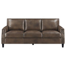 Coaster Furniture Leaton Stationary Leather Match Sofa 509441 IMAGE 2