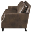 Coaster Furniture Leaton 509441 Upholstered Recessed Arm Sofa - Brown Sugar IMAGE 4