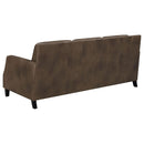 Coaster Furniture Leaton 509441 Upholstered Recessed Arm Sofa - Brown Sugar IMAGE 5