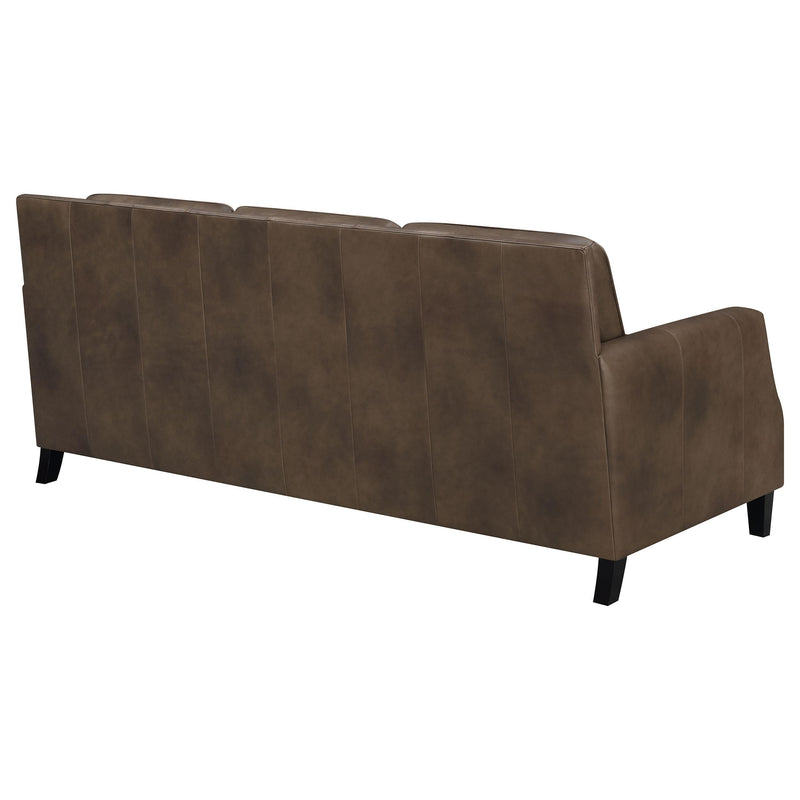 Coaster Furniture Leaton 509441 Upholstered Recessed Arm Sofa - Brown Sugar IMAGE 6