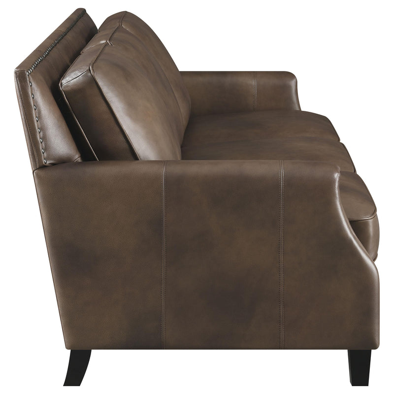 Coaster Furniture Leaton 509441 Upholstered Recessed Arm Sofa - Brown Sugar IMAGE 7