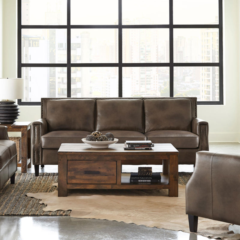 Coaster Furniture Leaton 509441 Upholstered Recessed Arm Sofa - Brown Sugar IMAGE 8