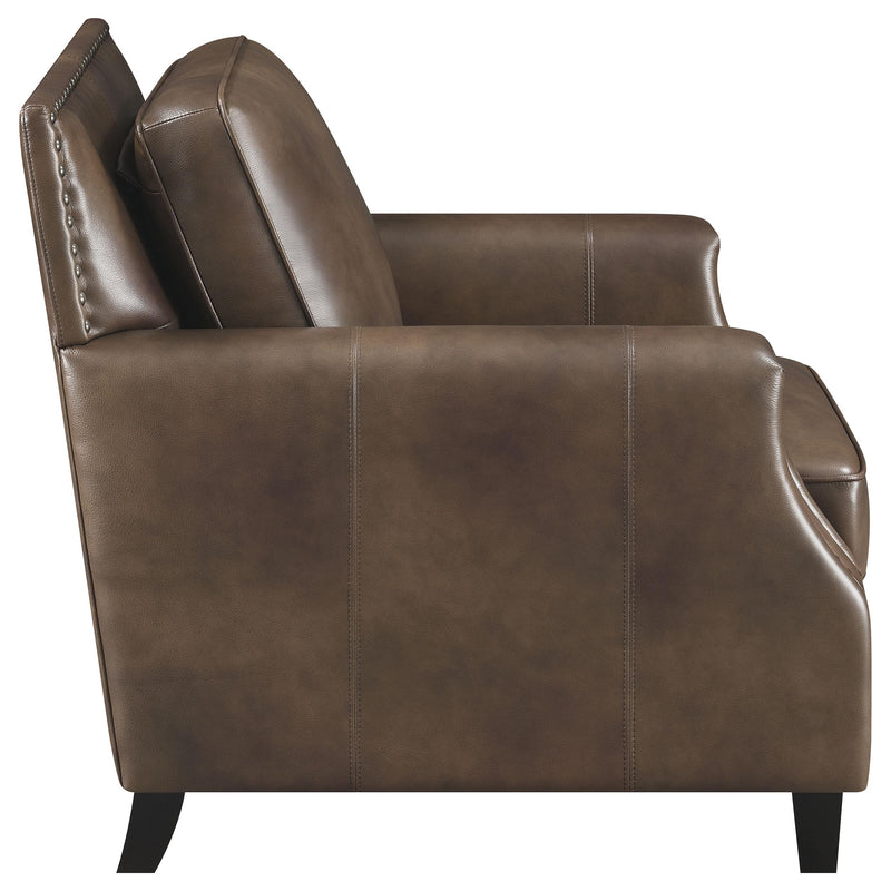 Coaster Furniture Leaton 509443 Upholstered Recessed Arm Accent Chair - Brown Sugar IMAGE 7