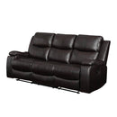 Acme Furniture Jasleen Reclining Leather Air Sofa 54455 IMAGE 2
