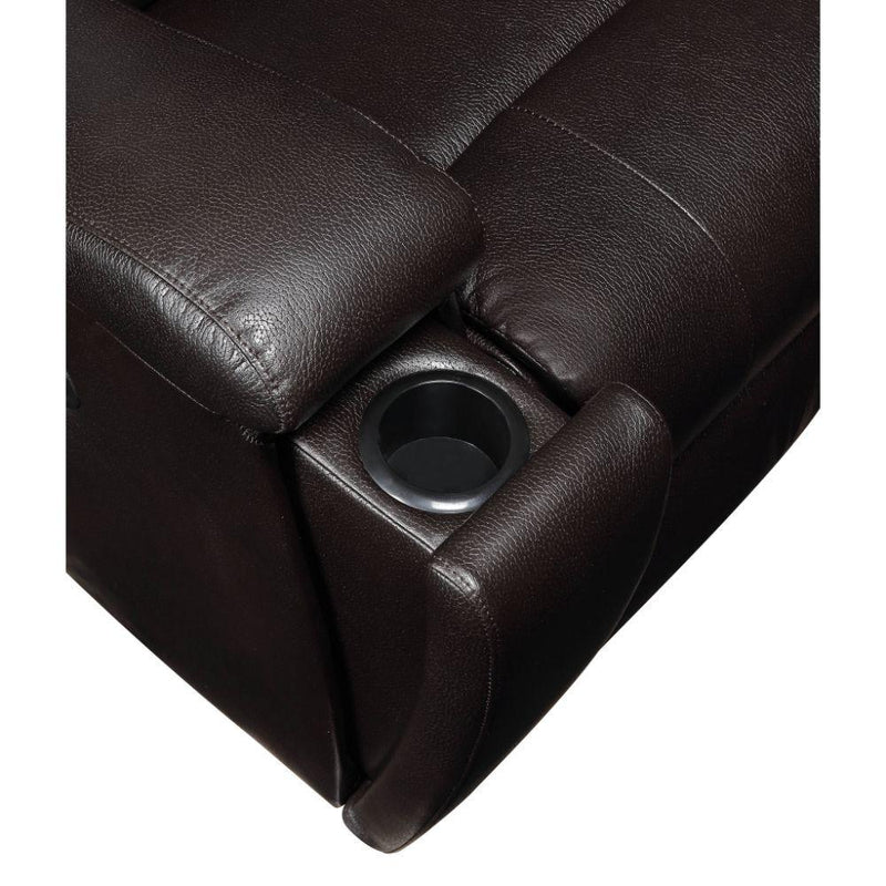 Acme Furniture Jasleen Reclining Leather Air Sofa 54455 IMAGE 6