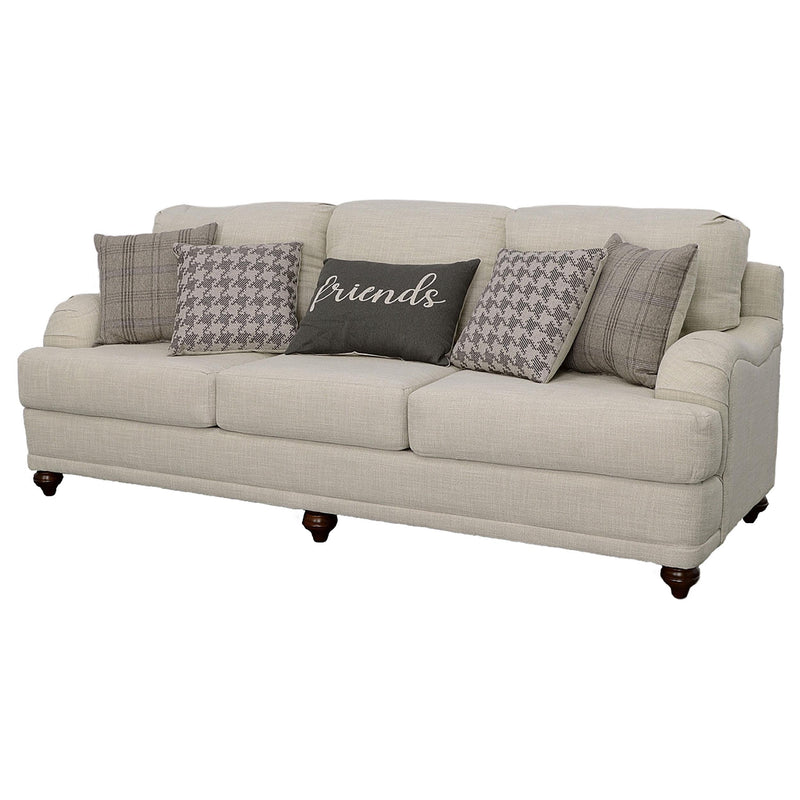 Coaster Furniture Glenn 511094 Upholstered English Arm Sofa - Light Grey and Grey IMAGE 4