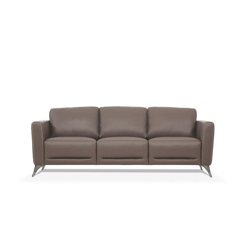 Acme Furniture Malaga Stationary Leather Sofa 55000 IMAGE 3