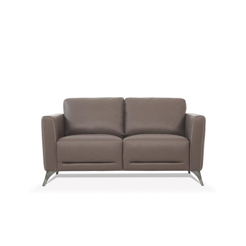 Acme Furniture Malaga Stationary Leather Loveseat 55001 IMAGE 3