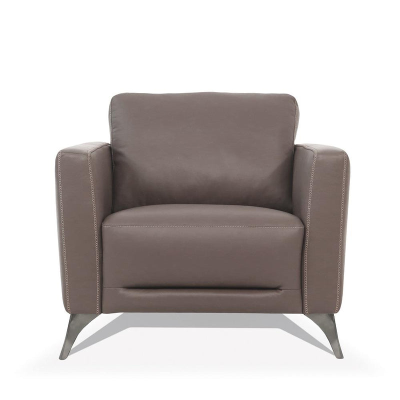 Acme Furniture Malaga Stationary Leather Chair 55002 IMAGE 3