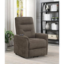 Coaster Furniture Henrietta 609404P Upholstered Power Lift Massage Chair - Brown IMAGE 11
