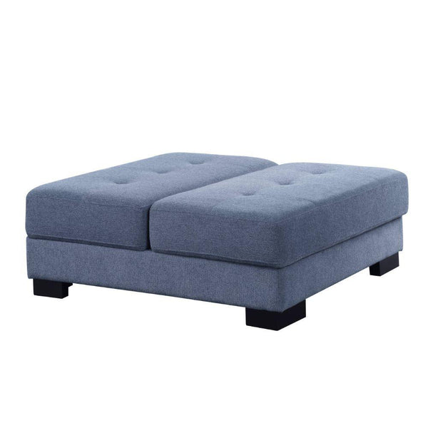 Acme Furniture Qiana Fabric Storage Ottoman 55237 IMAGE 1
