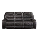 Acme Furniture Braylon Reclining Polyurethane Sofa 55410 IMAGE 2
