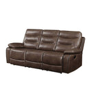 Acme Furniture Aashi Reclining Leather Match Sofa 55420 IMAGE 1