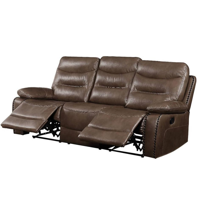 Acme Furniture Aashi Reclining Leather Match Sofa 55420 IMAGE 3