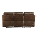 Acme Furniture Aashi Reclining Leather Match Sofa 55420 IMAGE 4