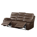 Acme Furniture Aashi Reclining Leather Match Sofa 55420 IMAGE 5