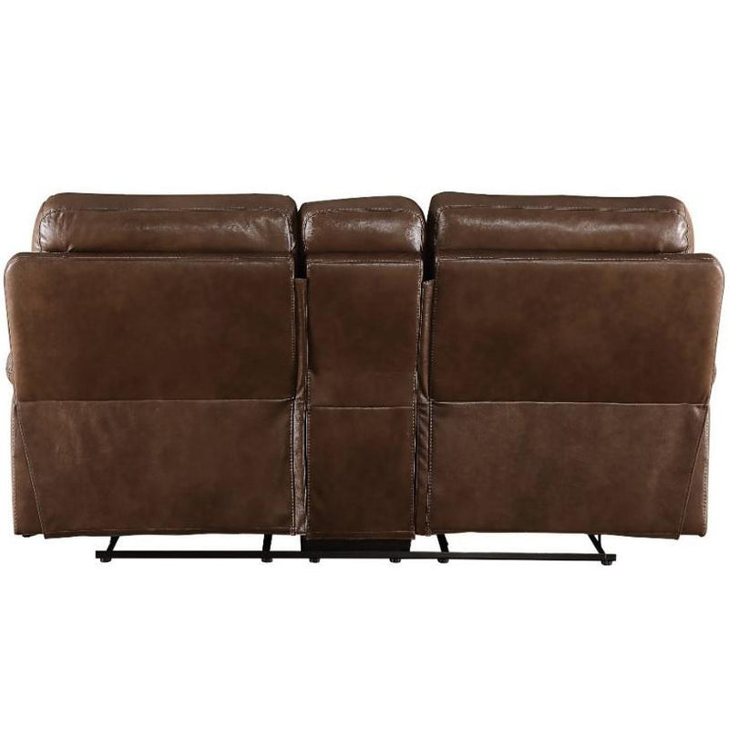 Acme Furniture Aashi Reclining Leather Match Loveseat 55421 IMAGE 5