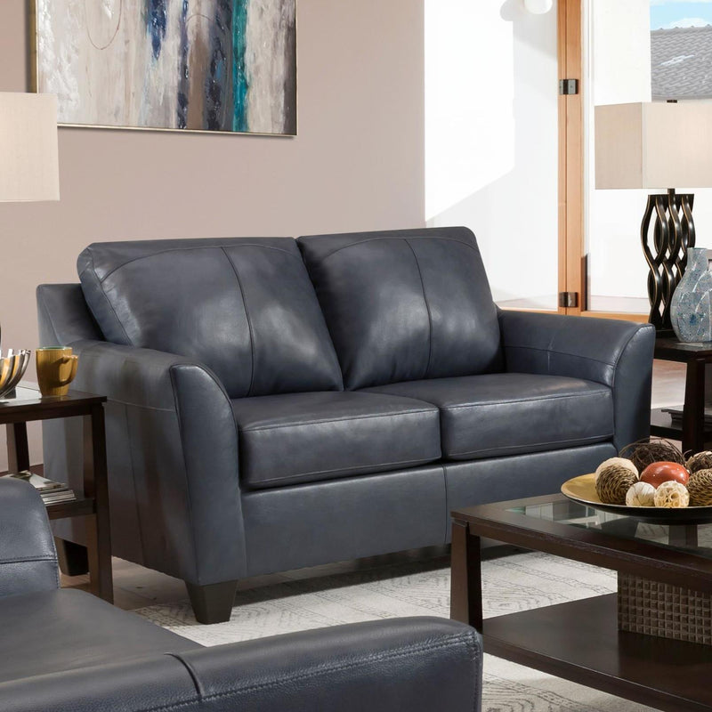 Acme Furniture Cocus Stationary Leather Match Loveseat 55786 IMAGE 2