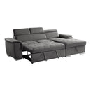 Homelegance Ferriday Stationary Fabric Sleeper Sectional 8228GY* IMAGE 4