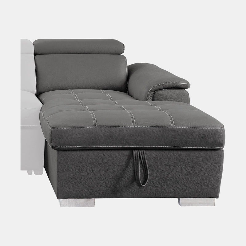 Homelegance Ferriday Stationary Fabric Sleeper Sectional 8228GY* IMAGE 7